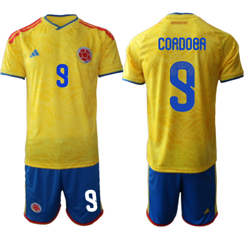 Men colombia home #9 style 2026 World Cup Soccer jersey